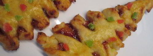 елочка с джемом из творожно-слоеного теста. Шаг 8