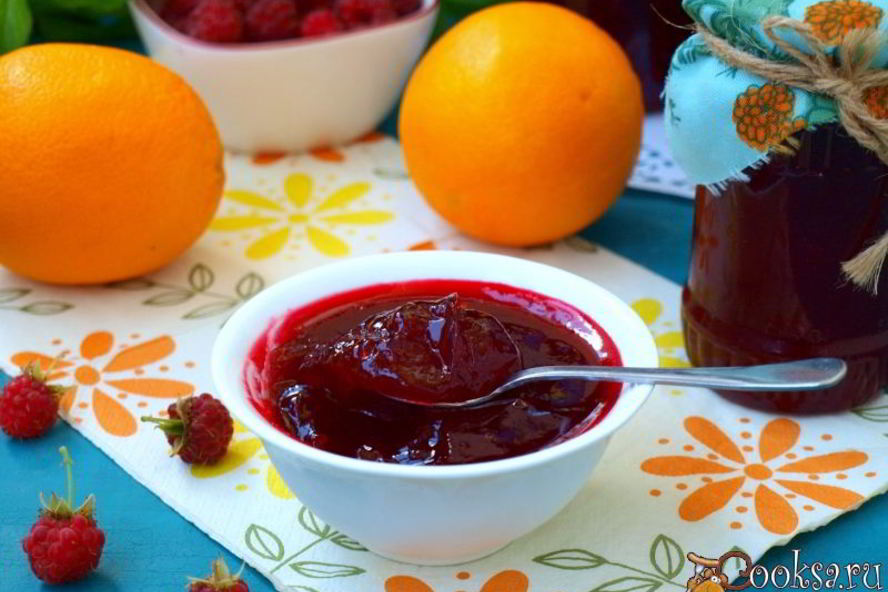 Рецепт малиновый джем с апельсином