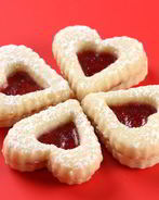 Сердечки с начинкой из джема