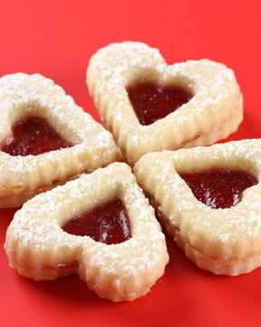 Сердечки с начинкой из джема