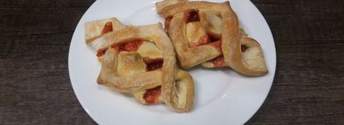 слоеные булочки с малиновым джемом. Шаг 8