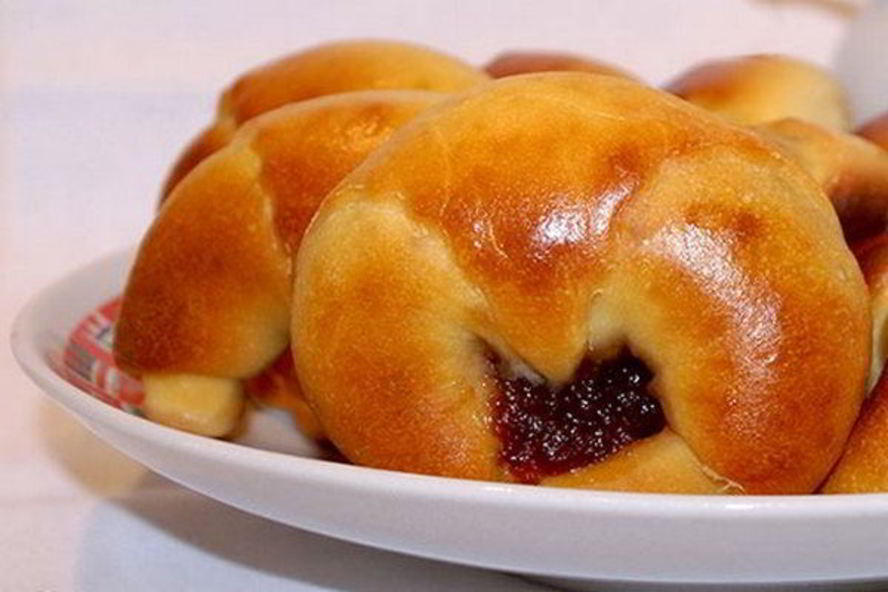 Рецепт творожные калачики с джемом