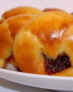 Творожные калачики с джемом