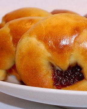 Творожные калачики с джемом