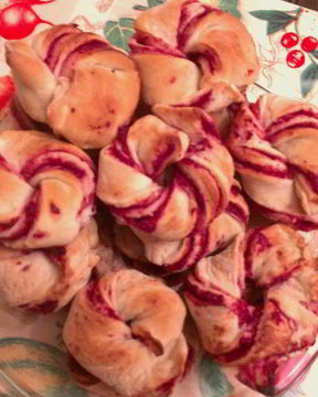 Веночки с клюквенным джемом