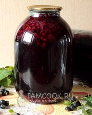 Компот из черной смородины на зиму