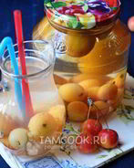 Компот из ранеток и слив на зиму