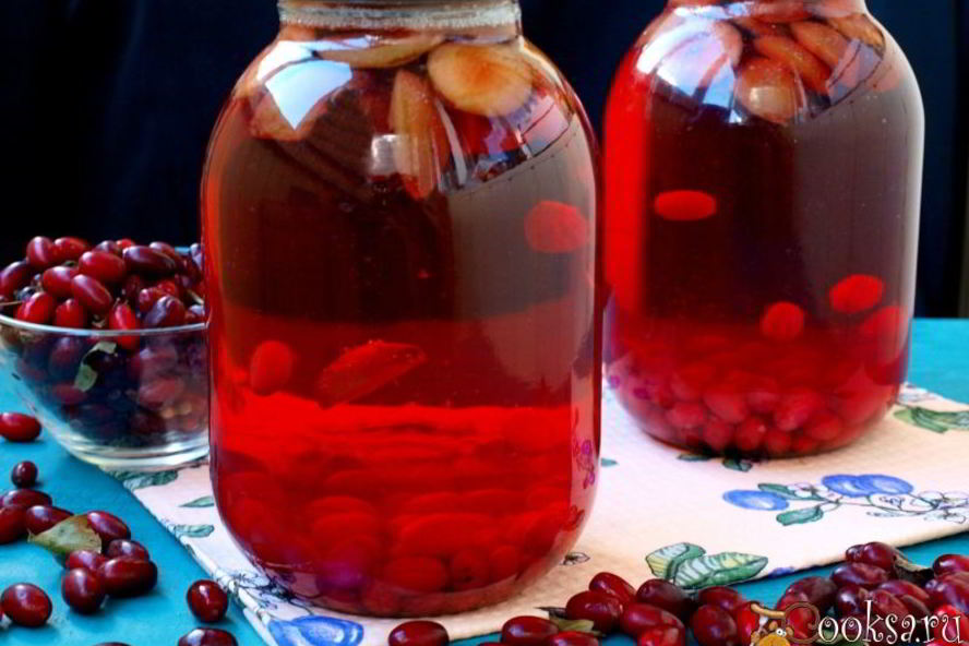 Рецепт компот из слив и кизила