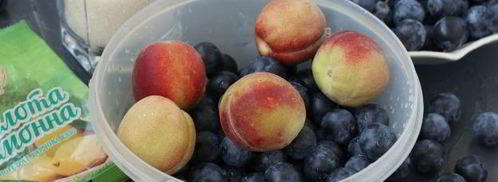 компот из терна и персиков на зиму. Шаг 3