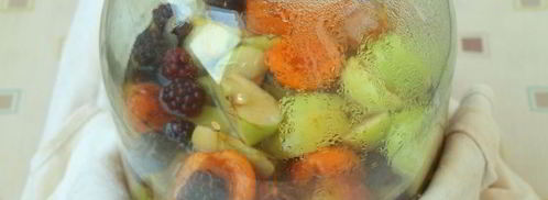 компот из яблок, абрикос и ежевики. Шаг 4