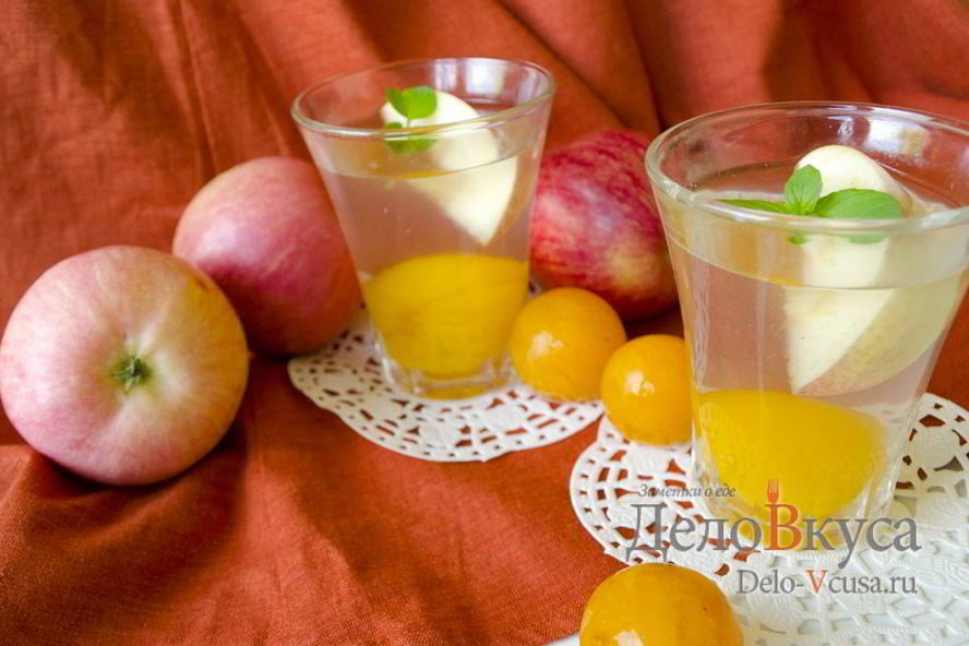 Рецепт компот из яблок и алычи