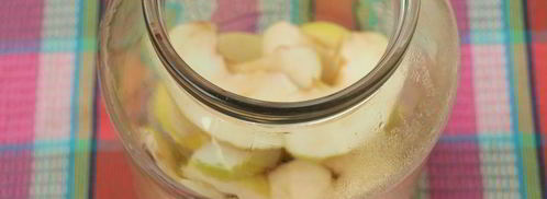 компот из яблок с виноградом на зиму. Шаг 2