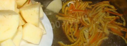 мандариновый компот из мандарин и яблок на зиму. Шаг 7