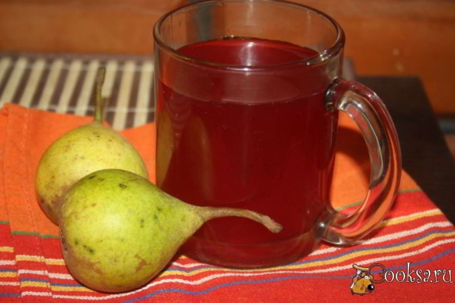 Рецепт яблочно-грушевый компот с ежевикой