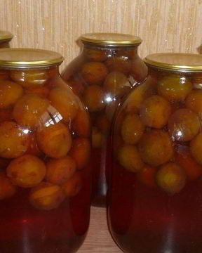 Закатка компота из слив