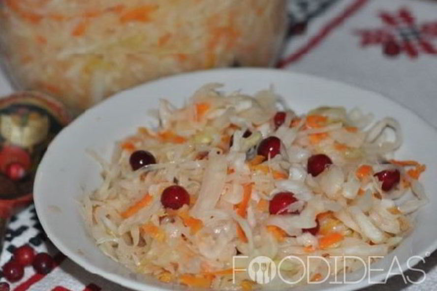 Рецепт квашеная капуста с клюквой