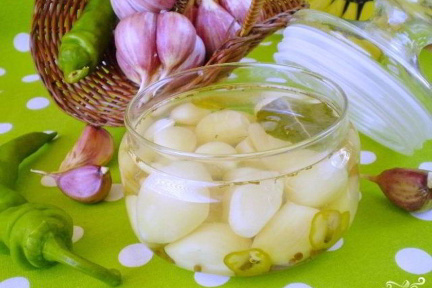 Рецепт маринованный чеснок