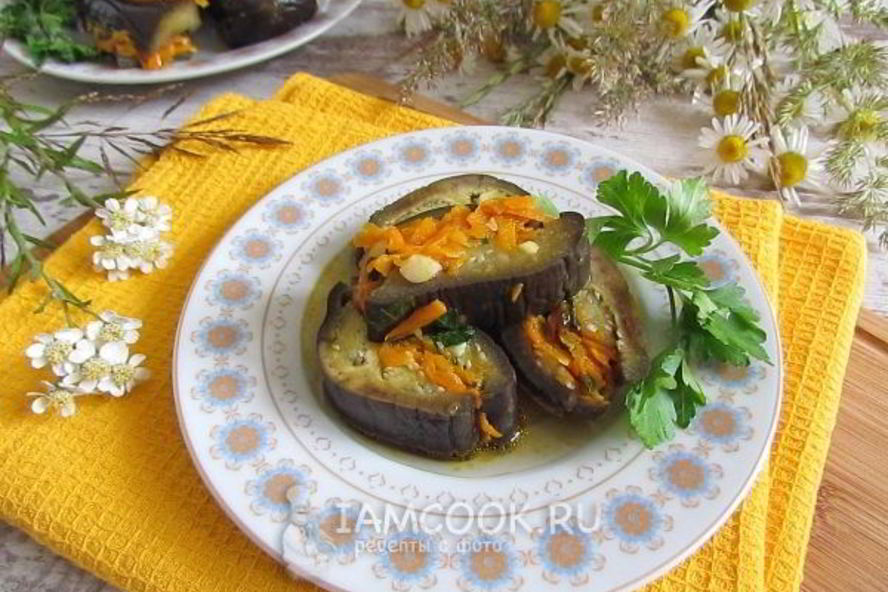 Рецепт маринованные баклажаны с морковью и зеленью