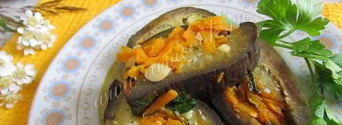 маринованные баклажаны с морковью и зеленью. Шаг 13
