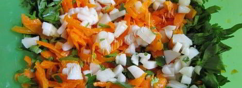 маринованные баклажаны с морковью и зеленью. Шаг 9