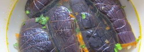 маринованные баклажаны с морковью и зеленью. Шаг 11