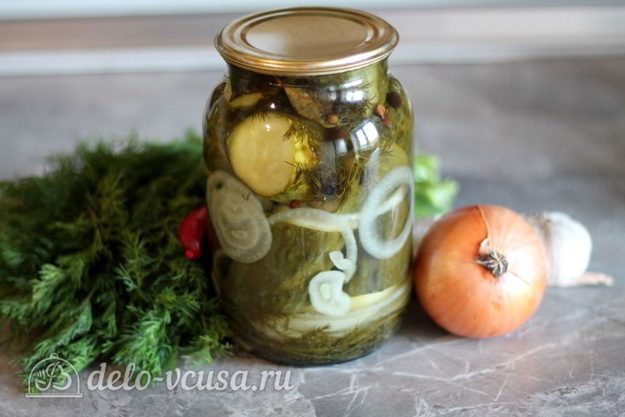 Рецепт маринованные огурцы с луком