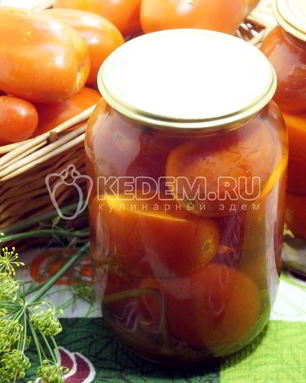 Помидоры маринованные в литровых банках