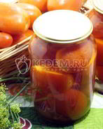 Помидоры маринованные в литровых банках