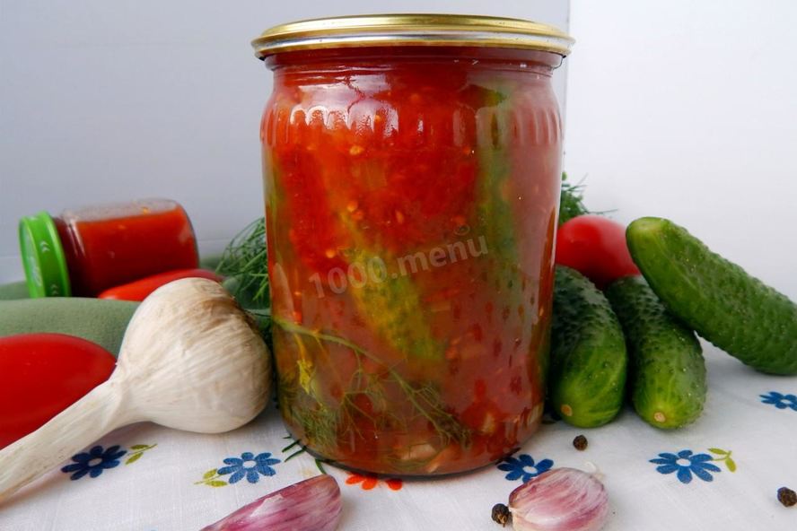 Рецепт огурцы на зиму в томатной пасте