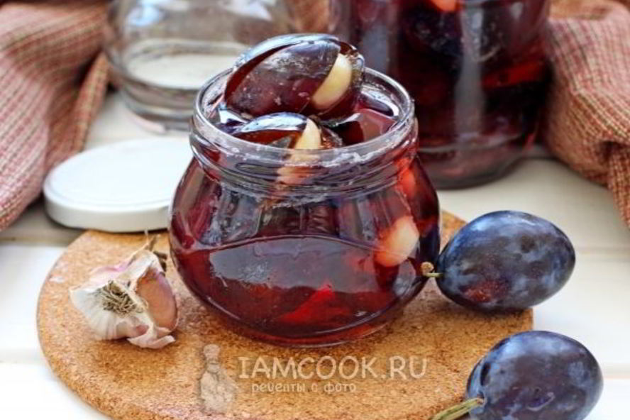 Рецепт слива с чесноком на зиму