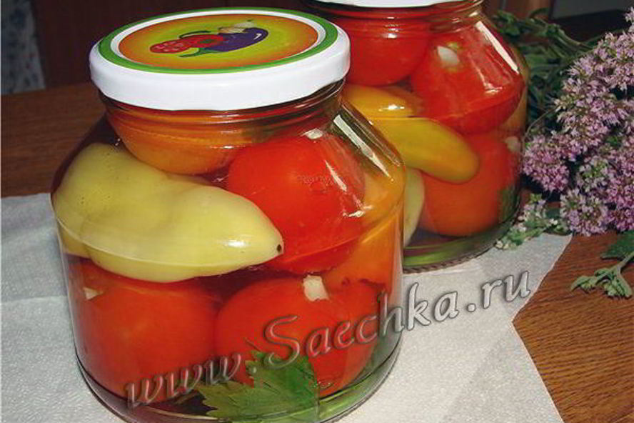 Рецепт консервированные перец и помидоры