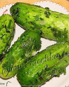 Малосольные огурцы в пакете