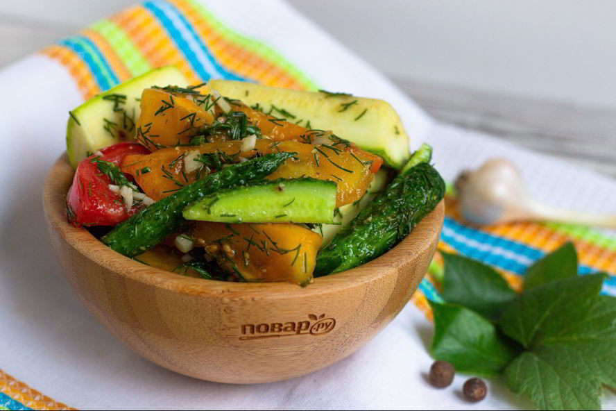 Рецепт малосольные овощи в пакете