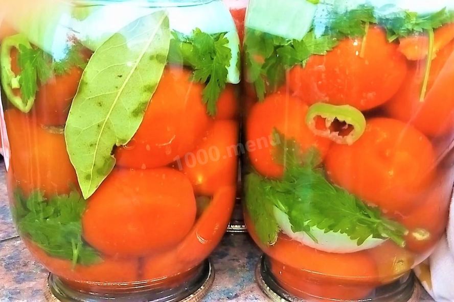 Рецепт помидоры консервированные с петрушкой луком перцем