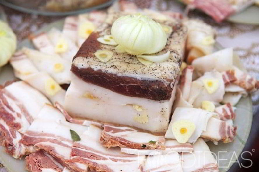 Рецепт соленое сало с чесноком