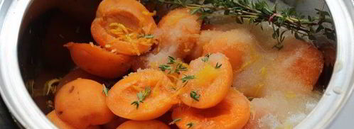 абрикосовое варенье с миндалем и тимьяном. Шаг 2