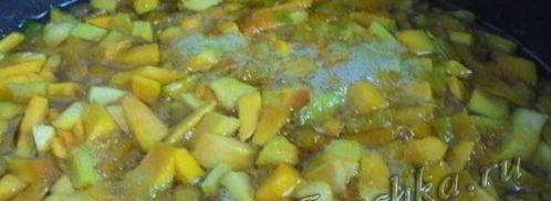 варенье на сковородке из тыквы. Шаг 3