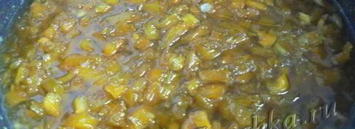 варенье на сковородке из тыквы. Шаг 6