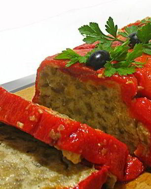 Баклажановый террин в сладком перце