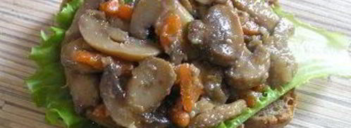 брускетта с грибами. Шаг 7