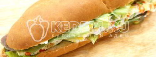 бутерброд с овощами и омлетом. Шаг 9