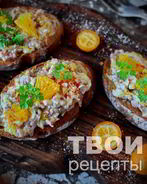 Бутерброд с печенью трески