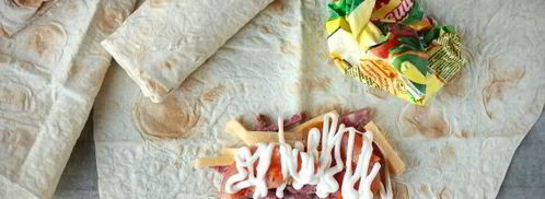 бутерброды из лаваша. Шаг 5