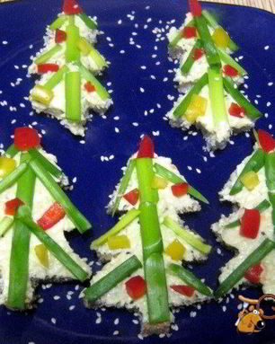 Бутерброды Новогодняя елочка