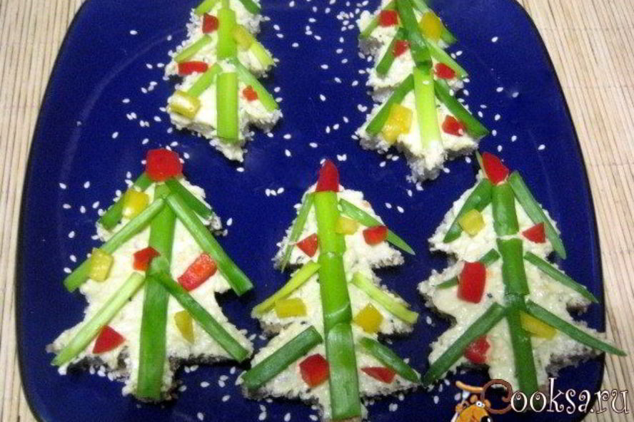 Рецепт бутерброды новогодняя елочка