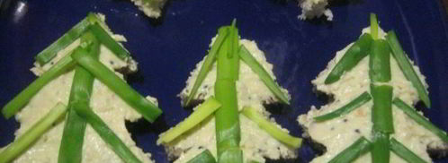 бутерброды новогодняя елочка. Шаг 4