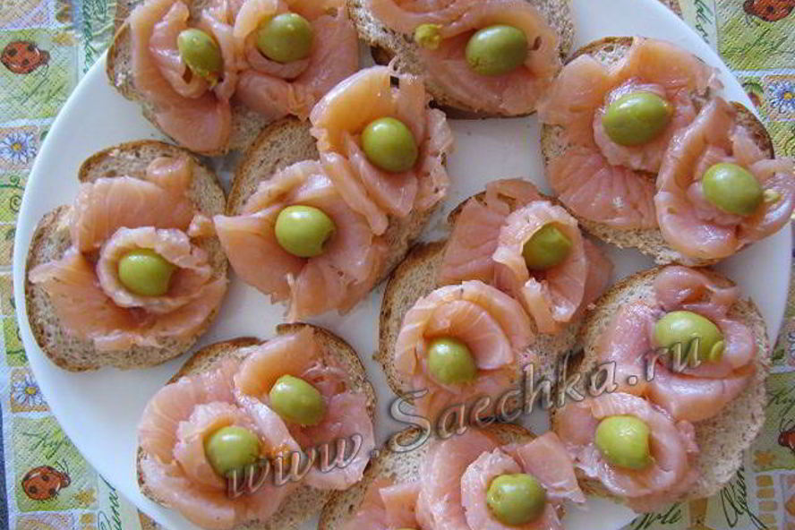 Рецепт бутерброды с красной рыбой