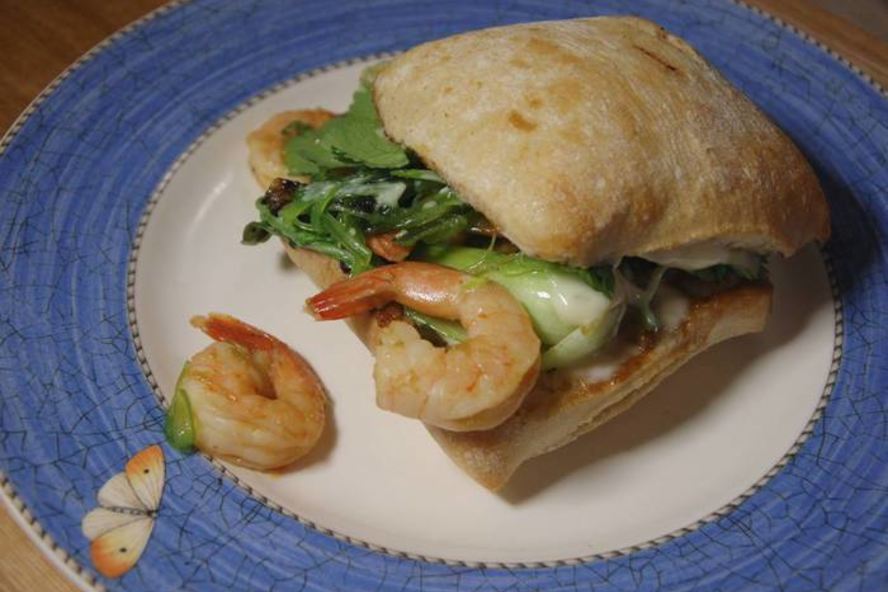 Рецепт бутерброды с креветками-мисо