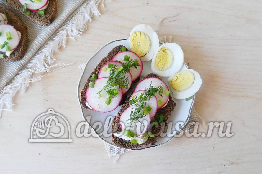 Рецепт бутерброды с редиской