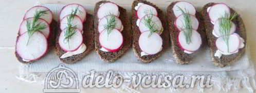 бутерброды с редиской. Шаг 4